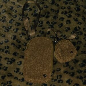Lululemon Brown Fleece Crossbody Bag Set